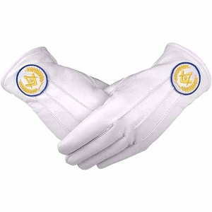 เมสัน - ถุงมือหนังนิ่ม (ทรงสี่เหลี่ยม) สีเหลืองและสีน้ำเงิน - Product Image 1