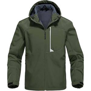 Veste décontractée unisexe grande taille personnalisée en gros Veste softshell à capuche pour hommes pour sports de plein air coupe-vent et imperméable - Product Image 1