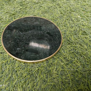 จำหน่ายโดยตรงจากโรงงาน ชุดจานรองแก้วหินอ่อนหรูหราสำหรับโต๊ะกาแฟ/โต๊ะอาหาร ชุดอาหารค่ำเพ้นท์มือ เป็นมิตรกับสิ่งแวดล้อม ขายในอินเดีย - Product Image 1