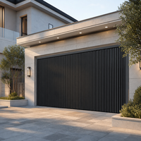 Porte de garage automatique à lamelles verticales en aluminium pour villa