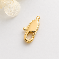 Fermoir carré en argent sterling 925 avec logo personnalisé, robuste, pour la fabrication de bijoux minimalistes faits à la main - Vente en gros
