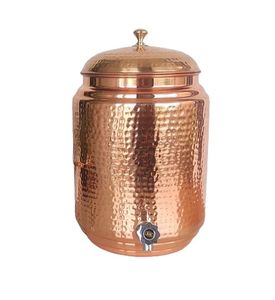 Vente en gros 100% support de distributeur d'eau en cuivre avec robinet pot en cuivre martelé écologique pour la maison et l'hôtel - Product Image 2