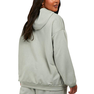 Nueva Moda Sudadera con Capucha Oversize para Mujer, Lavado Ácido, Efecto Vintage Desgastado, Transpirable, Ecológica, Invierno, Casual, Diseño Liso - Product Image 2