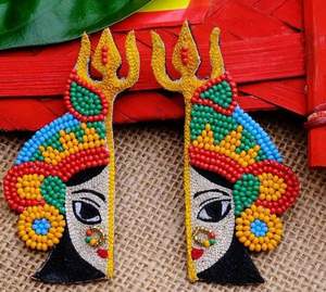 ต่างหูประดับลูกปัดหลายเม็ดสั่งทำพิเศษสำหรับผู้หญิง เครื่องประดับงานเลี้ยงสุดหรู ราคาดีที่สุด ต่างหูประดับลูกปัดผลิตในอินเดีย - Product Image 6