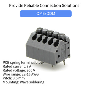 Bloque de terminales PCB DG250 KF250 de 3.5mm, conector de botón a presión sin tornillos, bloque de terminales de color para fuente de alimentación de controlador LED - Product Image 2