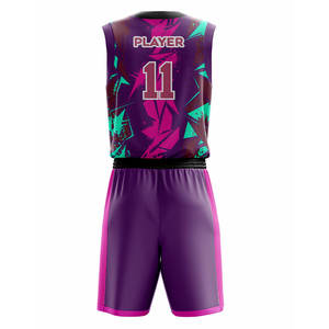 Vêtements de sport pour hommes fabriqués au Pakistan, uniforme de basket-ball de couleur personnalisée, grande taille et prix bas léger - Product Image 6