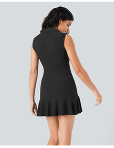 Dernières robes polo tennis sans manches à séchage rapide pour femmes jupe courte respirante ensemble sportif d'entraînement avec logo OEM personnalisé vêtements de tennis de golf - Product Image 6