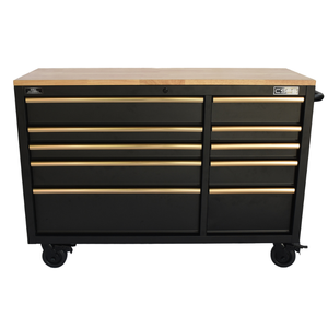 Armoire de rangement pour outils roulants à 10 tiroirs en acier inoxydable robuste de 132cm personnalisable ODM/OEM pour garages mécaniciens Vietnam - Product Image 2