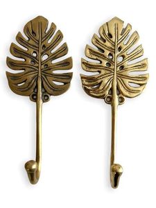 Hot Selling Gold Leaf Wall <b>Hook</b> Rack Elegant <b>Coat</b> Hanger Decorative Wall <b>Hook</b> for Entryway Storage Organizer - Product Image 2