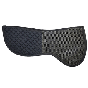 Sous-selle matelassée en diamant noir avec panneau en maille antidérapant pour l'équitation, l'entraînement et le saut, forme profilée haute avec mousse et coton - Product Image 2