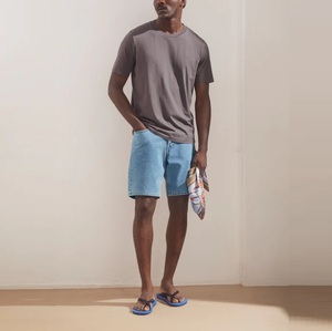 Camiseta al por mayor de cuello redondo 220G de algodón peinado de doble hilo, estampada con serigrafía, ecológica, informal, oversize, uniforme de club para hombre - Product Image 4