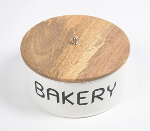 Customised Text Galvanized Iron Wide Storage <b>Jar</b> Bakery Use <b>Spice</b> Honey Freshness Free Logo Techniques Manufacturer Wholesaler - Product Image 5