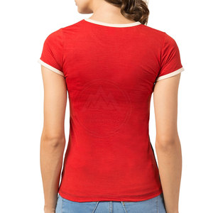 Personalizar diseño y estilo Venta caliente Precio bajo Mujeres Camiseta Nuevo diseño Algodón Hecho OEM Servicio Camiseta - Product Image 4