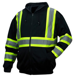 Chaqueta de Invierno de Seguridad Reflectante de Alta Visibilidad, de Poliéster de Primera Calidad, con Capucha Oculta, Acolchada e Impermeable - Product Image 1