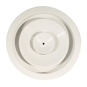 3JW 161722 VIM DCRS P 250 Adjustable ABS Register Diffuser RAL 9010 <b>Ventilation</b> <b>Fans</b> - Product Image 1