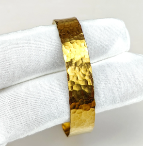 Brazalete de latón martillado Bases de puño Chapado en oro Joyería hecha a mano Regalo para ella - Product Image 3