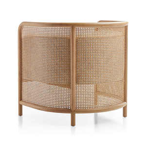 Antique Rattan Living Room <b>Sofa</b> <b>Seat</b> Natural Color with White <b>Cushion</b> Indoor Outdoor <b>Sofa</b> Set Furniture - Product Image 4