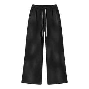 Pantalones Cargo de Forro Polar Grueso para Hombre 2025 Personalizados, Lavado Ácido, Cintura Media, Lona Bordada, Estilo Casual - Product Image 1