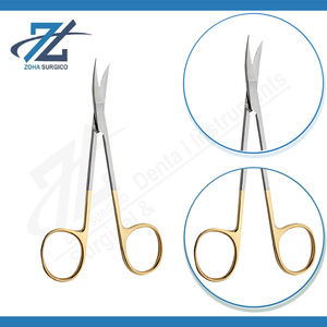 Tijeras de ligadura Inserto duro de carburo de tungsteno, instrumentos quirúrgicos curvos de 185mm de largo Fabricante de Pakistán - Product Image 3