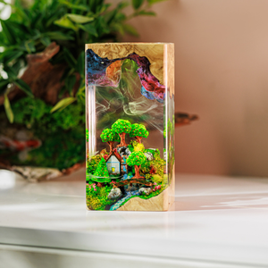 Lámpara de Anime, Lámpara de Resina Epoxi, Lámpara de Resina Epoxi Personalizada, Lámpara de Arte de Madera y Resina, Luz Nocturna Personalizada, Regalo Hecho a Mano, Regalo de Navidad - Product Image 6