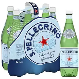 San Pellegrino-botella de vidrio para refrescos, color naranja amarga