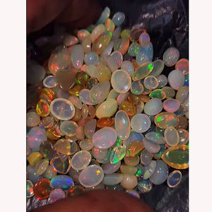 258 Uds ópalo etíope Natural en cabujón ovalado blanco de alta calidad 7x5 8x6 9x7mm 230 Cts lote piedras preciosas sueltas US $158" - Product Image 4