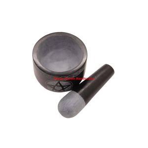 Venta exclusiva, herramienta de trituración de hierbas elegantes de Color Natural de gran calidad, juego de mortero y Maja de esteatita para electrodomésticos de cocina - Product Image 3