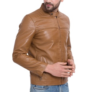 Hot Selling <b>leather</b> <b>Jacket</b> Releases Latest Style Men's <b>Leather</b> <b>Jacket</b> with Stand Collar Attractive <b>Long</b> Sleeve Unique <b>Jacket</b> - Product Image 6