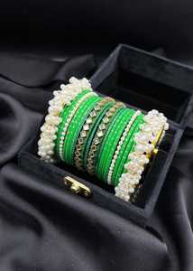 Trendy Factory Direct Sales Silver Plated <b>Copper</b> Alloy Bangles Sets <b>Women's</b> Churiyan Geometric Design <b>for</b> Adults Wedding - Product Image 4