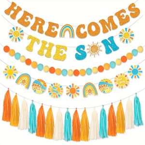 Voici le fils bébé douche bannière Boho gland <span class=keywords><strong>soleil</strong></span> bébé douche décoration premier <span class=keywords><strong>voyage</strong></span> autour du <span class=keywords><strong>soleil</strong></span> bébé douche fournitures - Product Image 1