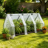 Serre de jardin portable de petite taille, couverture en PE imperméable, tente de culture pour plantes, mini-serre pour la culture de légumes et de fleurs dans la cour