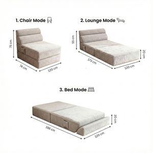 Sillón para Adultos con Esponja Triturada, Sofá de Espuma Comprimida, Sofá Cama para el Suelo, Puff para Adolescentes - Product Image 6