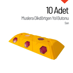 Ensemble de 10 boutons de signalisation routière rectangulaires pour avertissement de circulation - Product Image 5