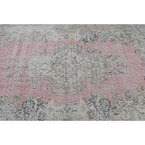 Tapis turc 5,4 x 8,4 pieds, grand tapis vintage, tapis oriental en laine blanche - Product Image 5