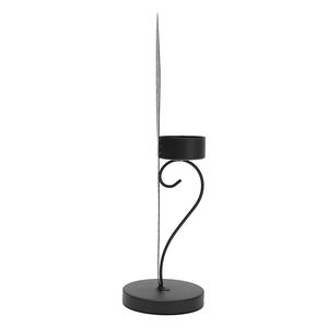 Leaf Design Laser Cutting Luxury Candlelight <b>Candle</b> Holder Hot Selling Fancy Black Powder Coating Metal in Iron <b>Candle</b> <b>Mold</b> - Product Image 3