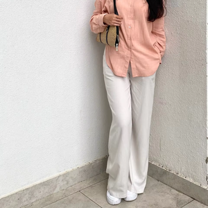 Pantalons en lin mélangé, non décolorants, non rétractables, fabriqués au Vietnam, usine OEM ODM, bonne qualité, prêts à être expédiés - Product Image 1