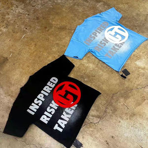 เสื้อยืดสตรีทแวร์พิมพ์ลายโลโก้แบบ DTG ชุดเซ็ตสองชิ้น กางเกงขาสั้นย้อมสีเอซิด เสื้อยืดและกางเกงขาสั้นสำหรับผู้ชาย - Product Image 4