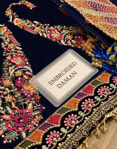 Traje de diseñador de lujo Allover Impreso Bordado Georgette Seda Paquistaní Señoras Ropa étnica Vestido Traje Ropa de fiesta suelta - Product Image 6