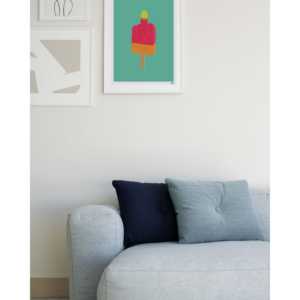 Impresión de Arte con Técnica de Huellas de Dedos, Patrón de Naturaleza Muerta con Hielo - Product Image 3