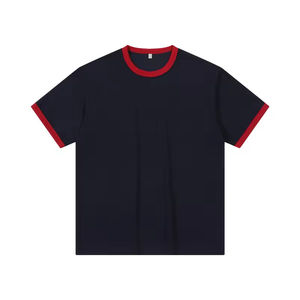 Camisetas Ringer con Cuello Redondo, Bordado Personalizado, Ribete en Contraste, Camisetas Ringer para Hombre, Marca Privada, Camisetas Ringer Lisas para Hombre - Product Image 4