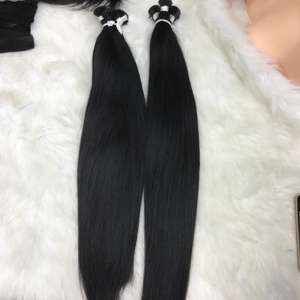 Vente en gros d'extensions de cheveux vierges humains pré-collés à double tirage à 100% de kératine de couleur naturelle - Product Image 2