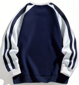 Sweat-shirt pour homme Boxy surdimensionné à épaules tombantes très demandé Nouveau style uni manches contrastées respirant couleur unie pour l'hiver - Product Image 2