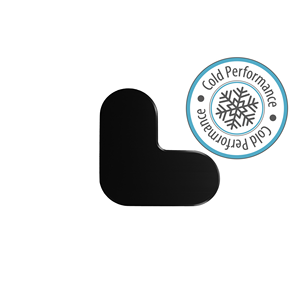 LongLife Rounded CP - Marcatura del pavimento L-angolo, autoadesivo 90mm, Nero, 50 pz. / Confezione.- LGRCP-90-L-06 - Product Image 2