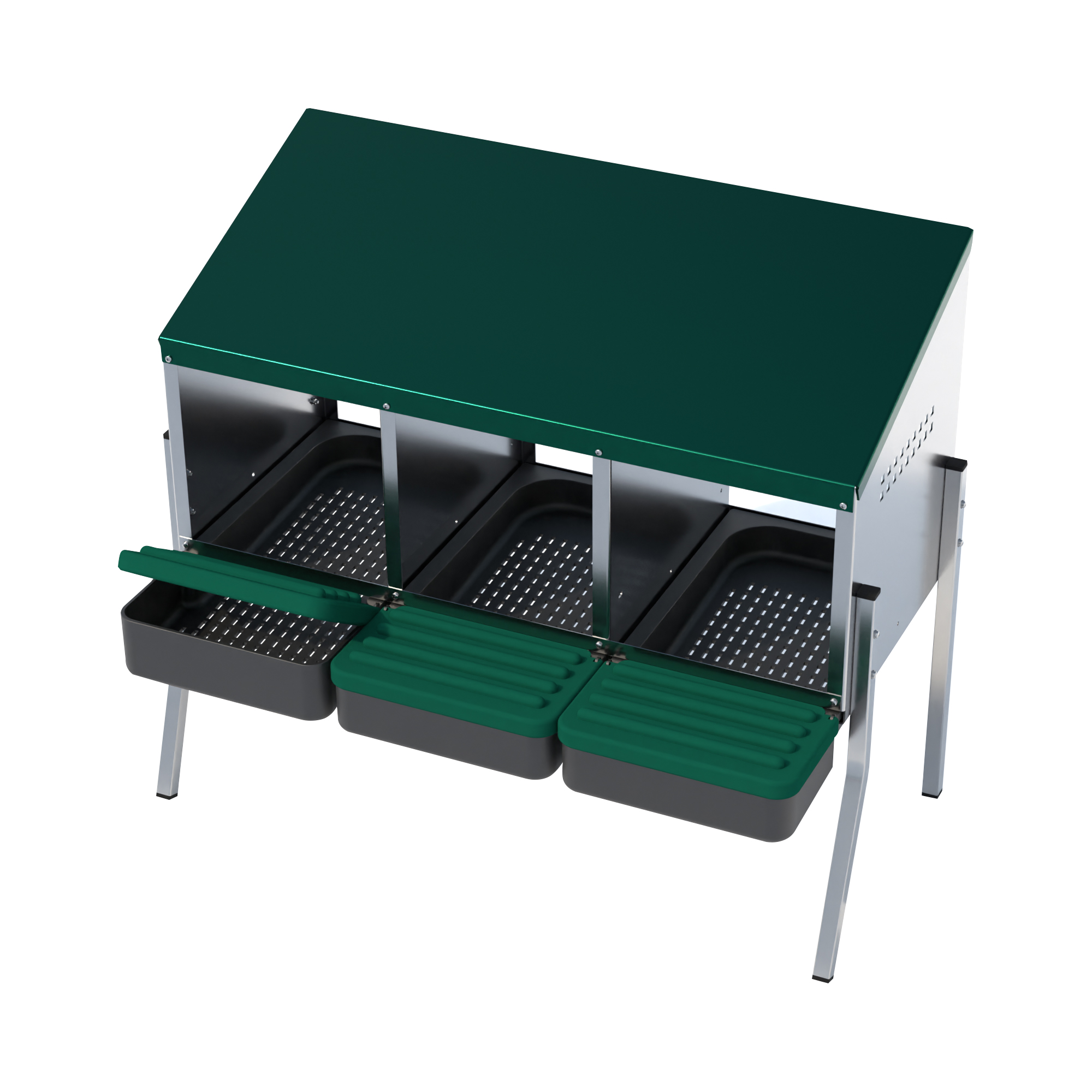Maximize Egg Production with Des Champs MG03-L Triple Compartment Nest Box