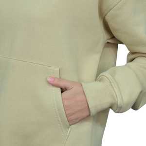 Felpe con cappuccio in cotone 100% con stampa e tinta unita felpe da donna stile invernale caldo abbigliamento alla moda Beige - Product Image 5
