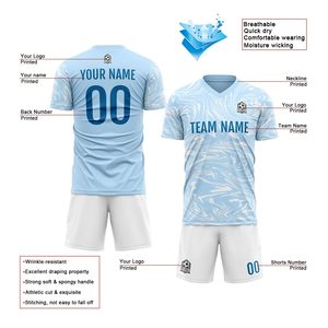 Uniformes de fútbol de sublimación personalizados de secado rápido, conjuntos de camisetas de fútbol para jóvenes Unisex, uniforme de fútbol personalizable para adultos para equipos - Product Image 4