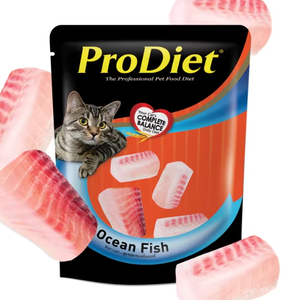 Prodiet cao cấp 85g ướt mèo thực phẩm Pouch với đại dương cá flavour cho người lớn cat-cơ bắp đạt được da & áo sức khỏe & vitamin khoáng chất - Product Image 1