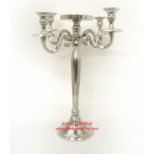 Candélabre debout au sol fait à la main grand bougeoir décoré au sol avec ensemble de 3 tailles différentes et 5 candélabres à bras - Product Image 2