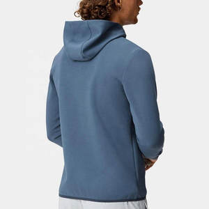 เสื้อฮู้ดซิปผ้าคอตตอนสีทึบมี100% โลโก้ตามสั่งสไตล์สตรีทแวร์ - Product Image 2