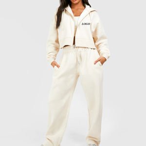 Conjunto Deportivo de Manga Larga con Cierre de Cremallera, Precio al por Mayor, Diseño de Alta Calidad en Color Sólido, Conjunto Deportivo Corto para Mujer 2026 - Product Image 1